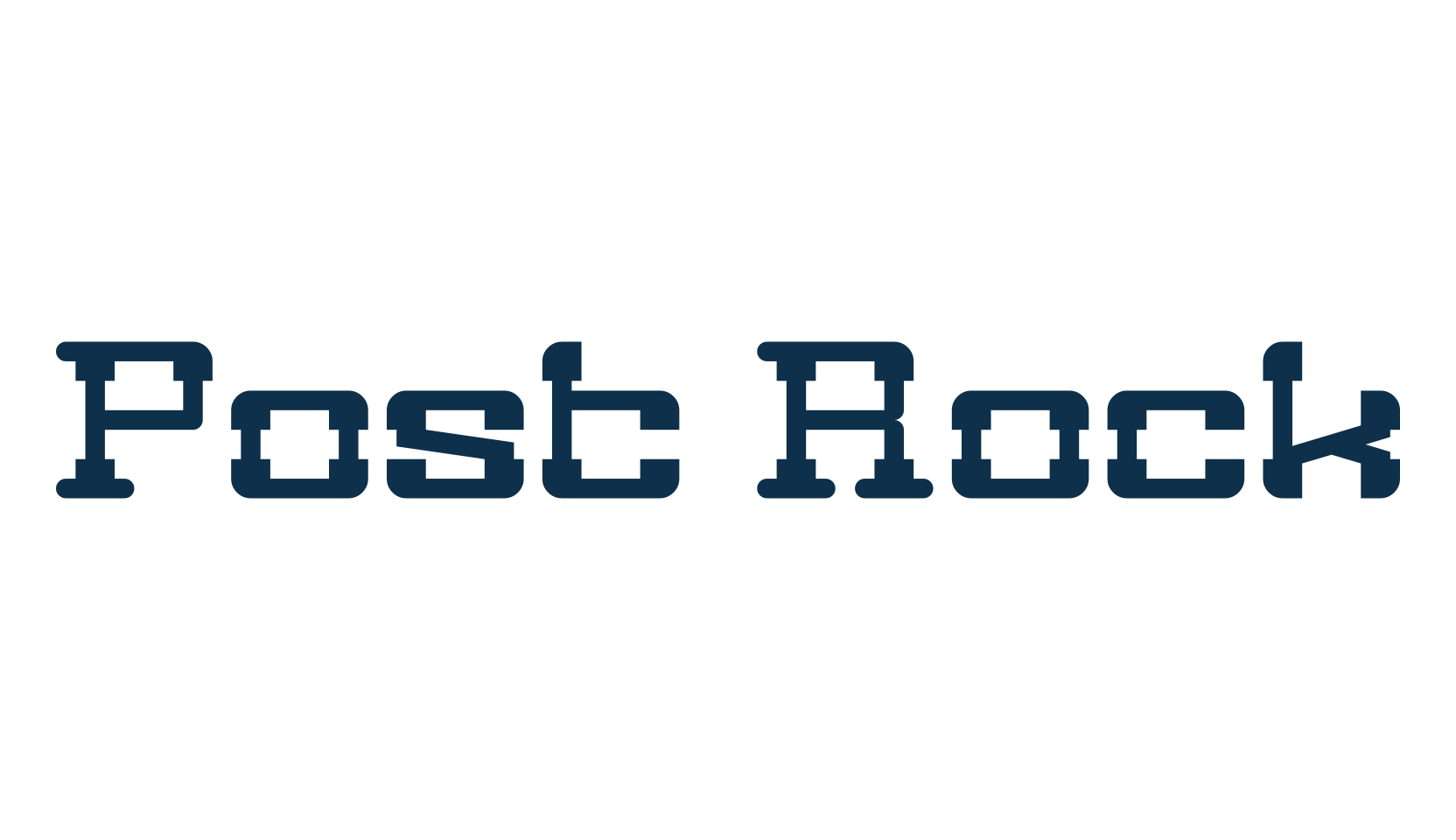 Post Rock, various font preview