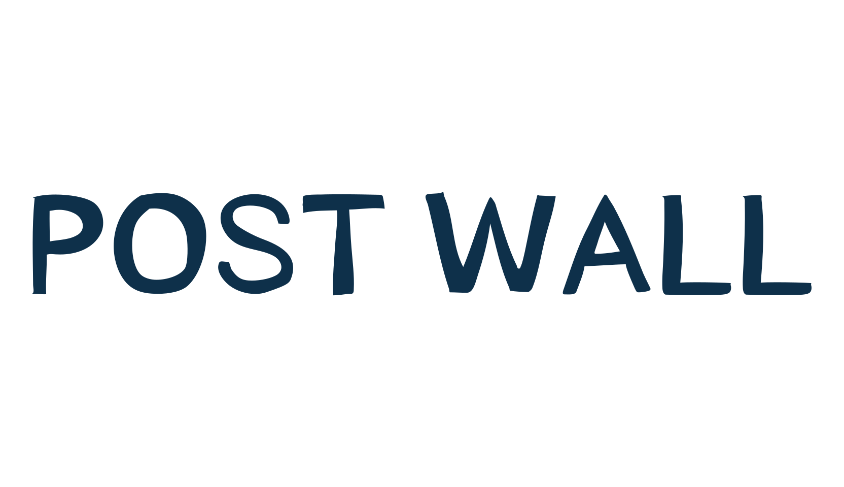Post Wall, cartoon font preview