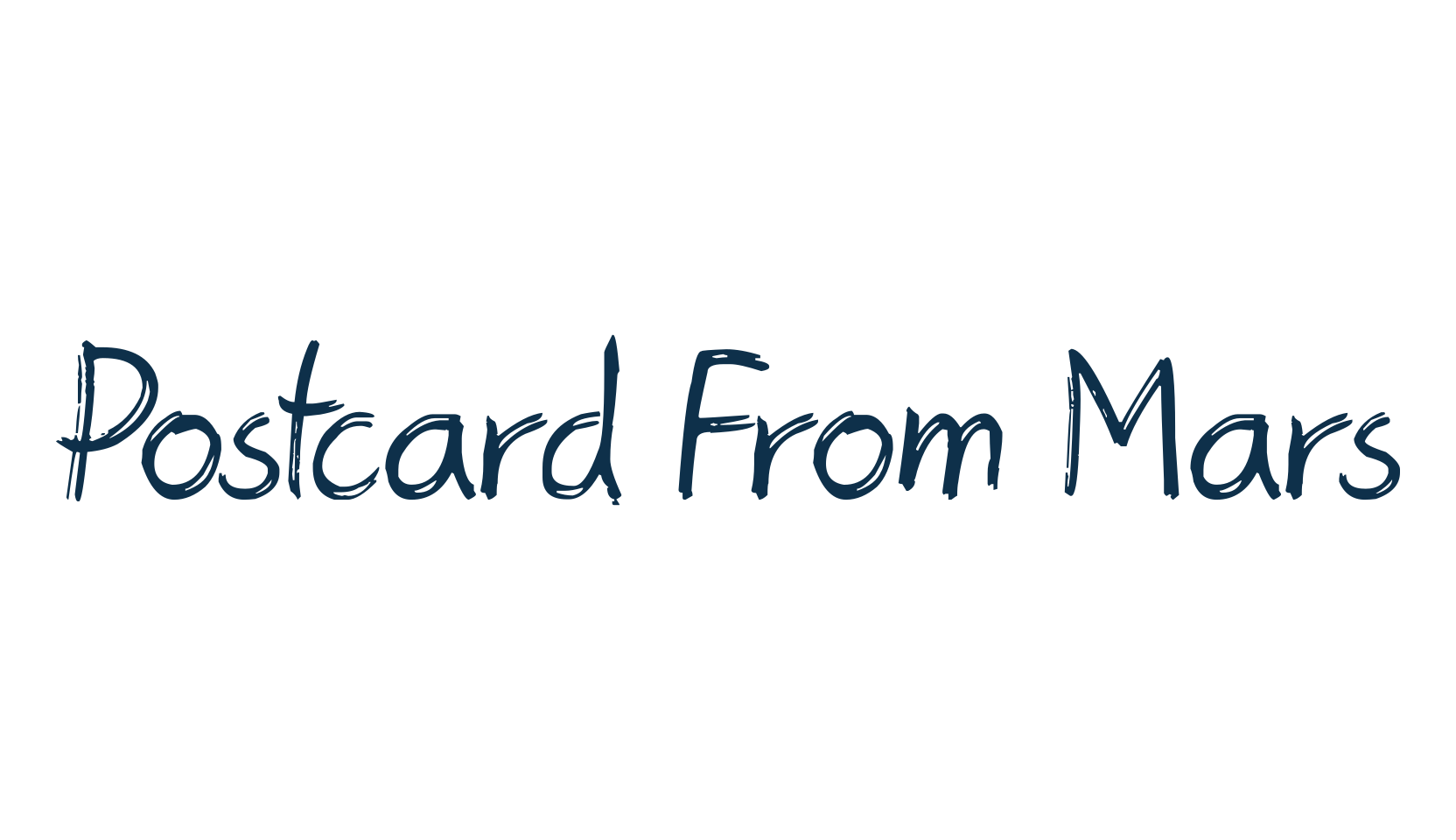 Postcard From Mars, script trash fancy decorative calligraphy font preview