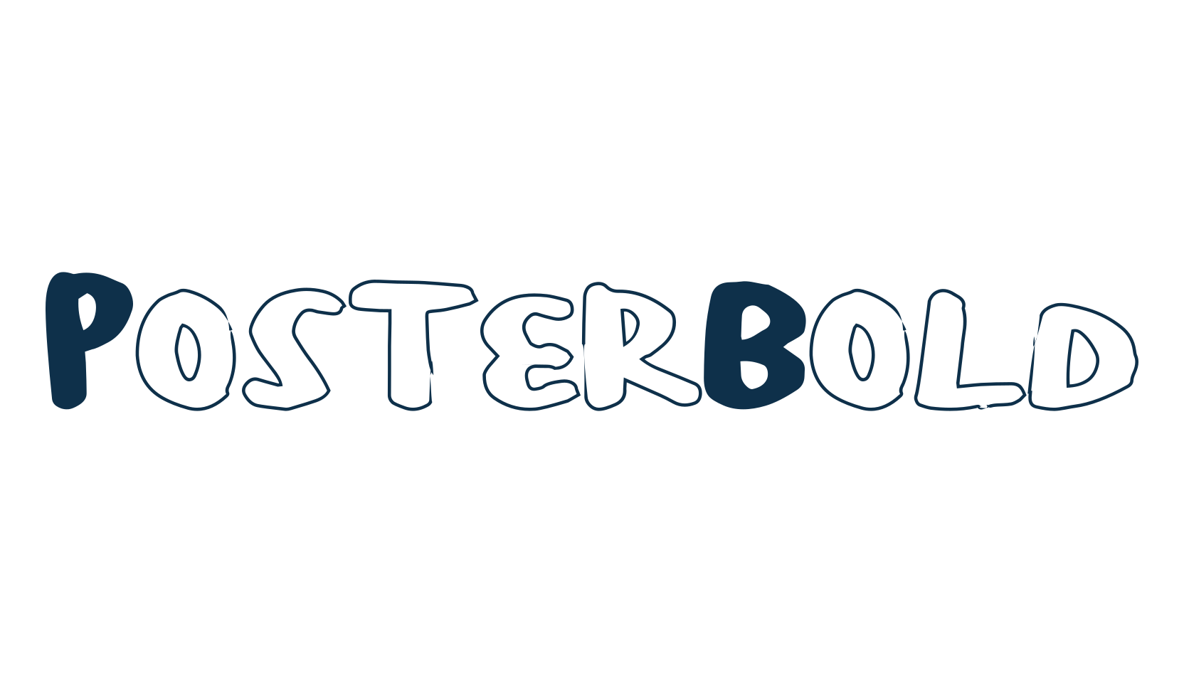 PosterBold, cartoon font preview