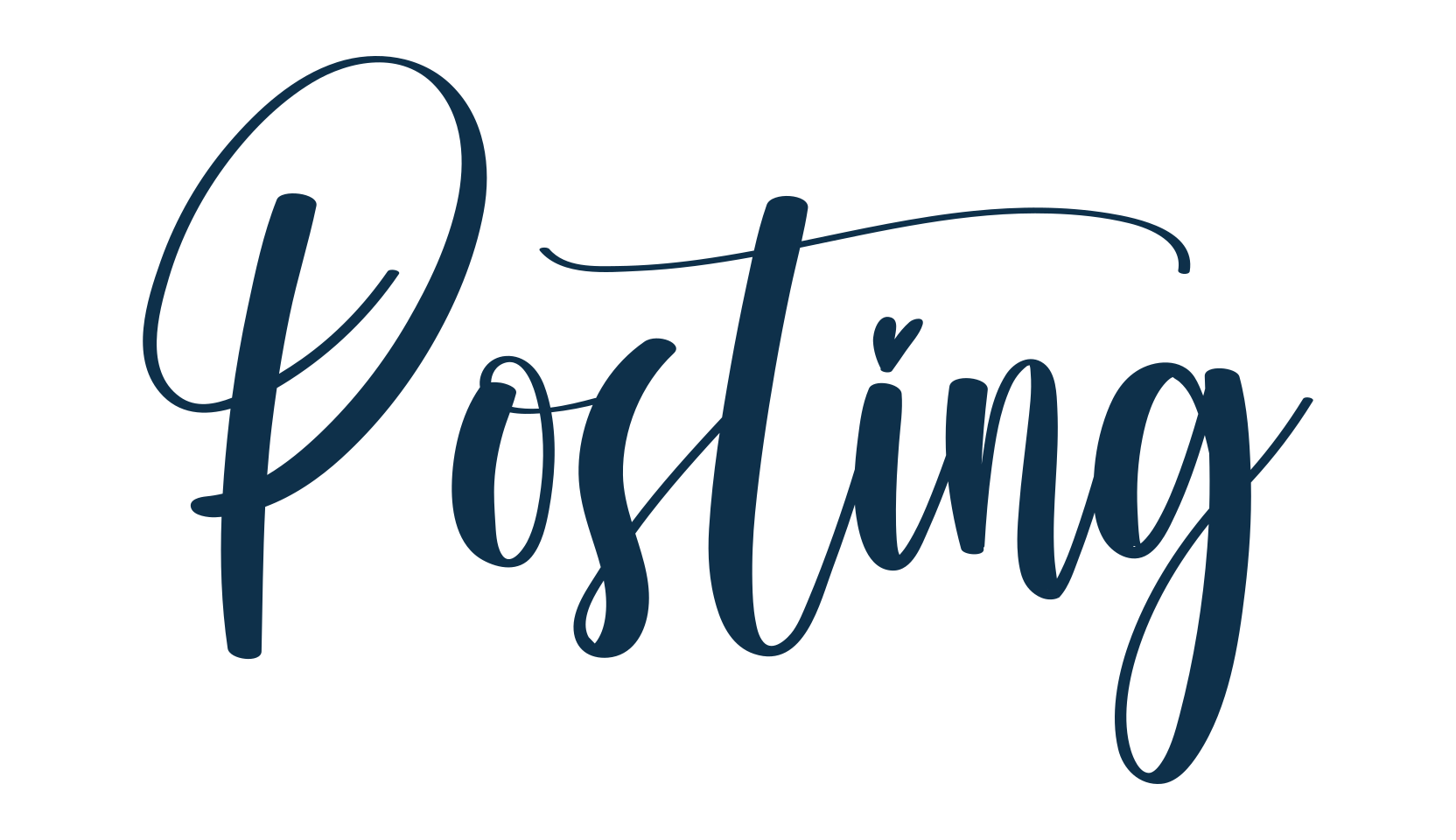 Posting, handwriting font preview