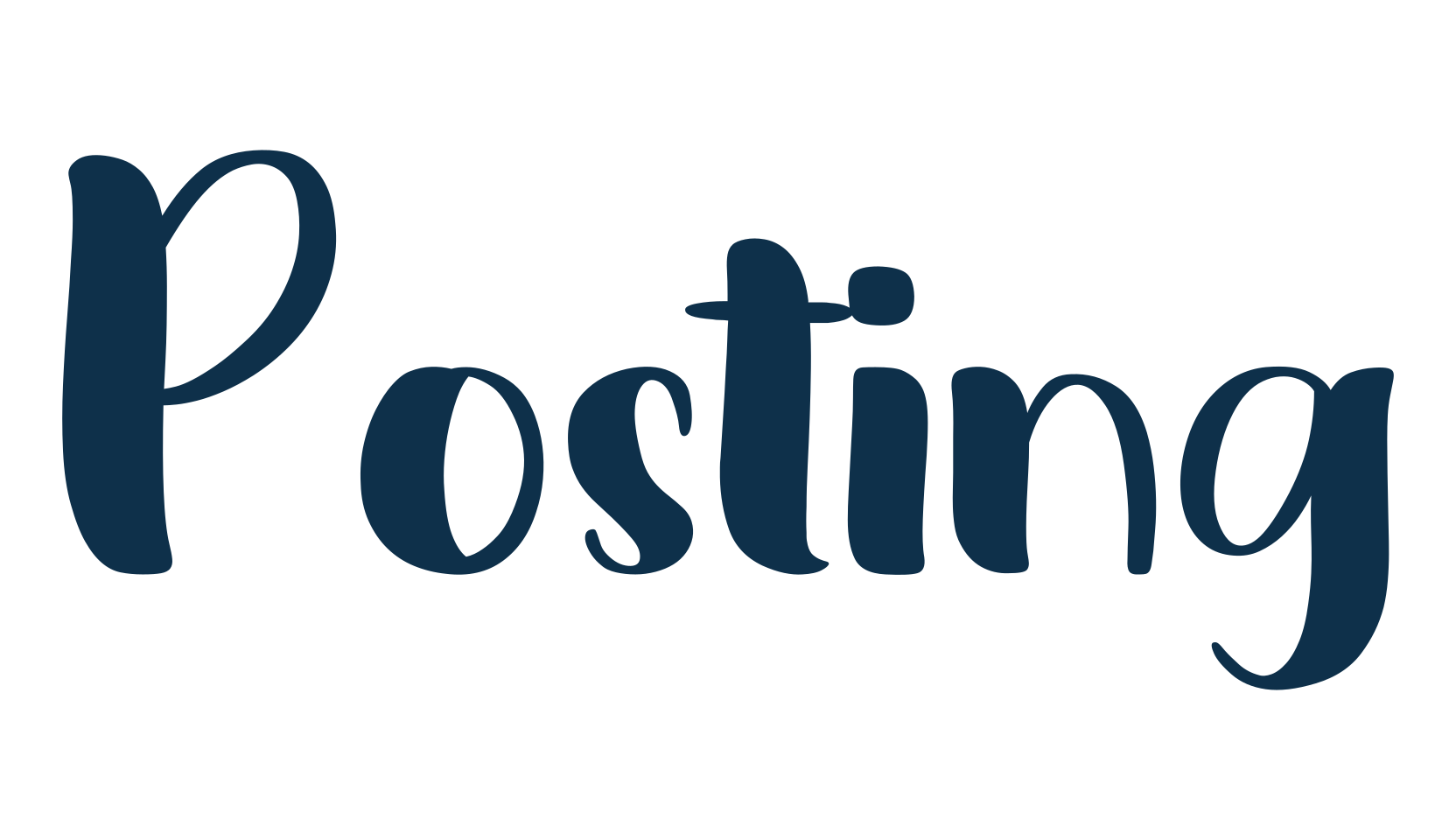Posting (posting), fancy decorative font preview