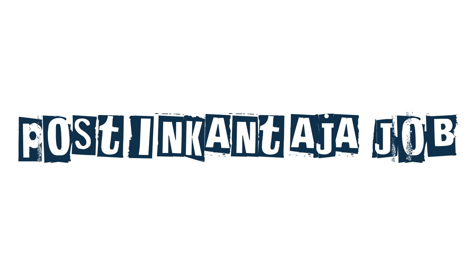 Postinkantaja Job, fancy distorted decorative font preview