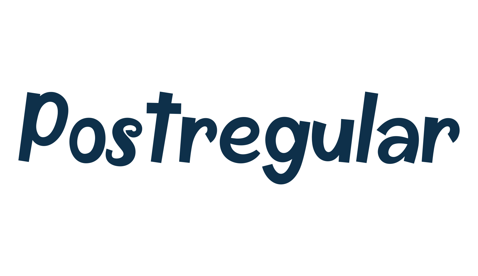 Postregular, cartoon font preview