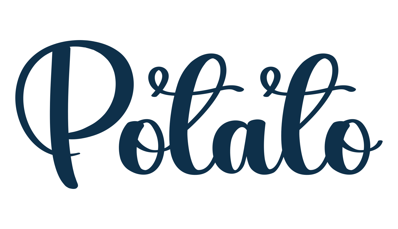 Potato (potato-3), script calligraphy fancy decorative font preview