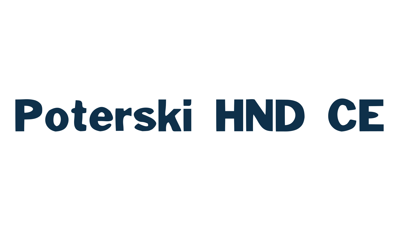 Poterski HND CE, fancy eroded decorative font preview