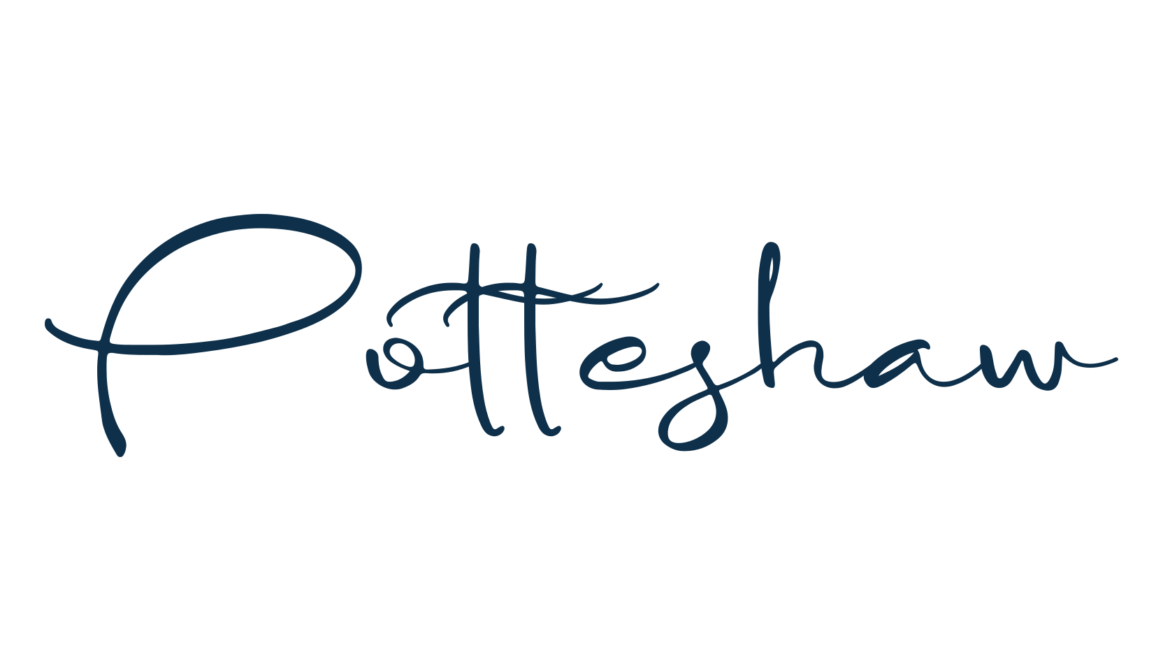 Potteshaw, script handwritten fancy decorative calligraphy font preview
