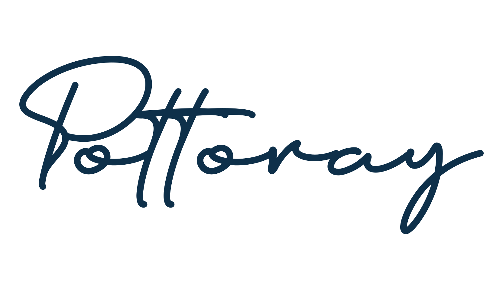 Pottoray, script handwritten fancy decorative calligraphy font preview