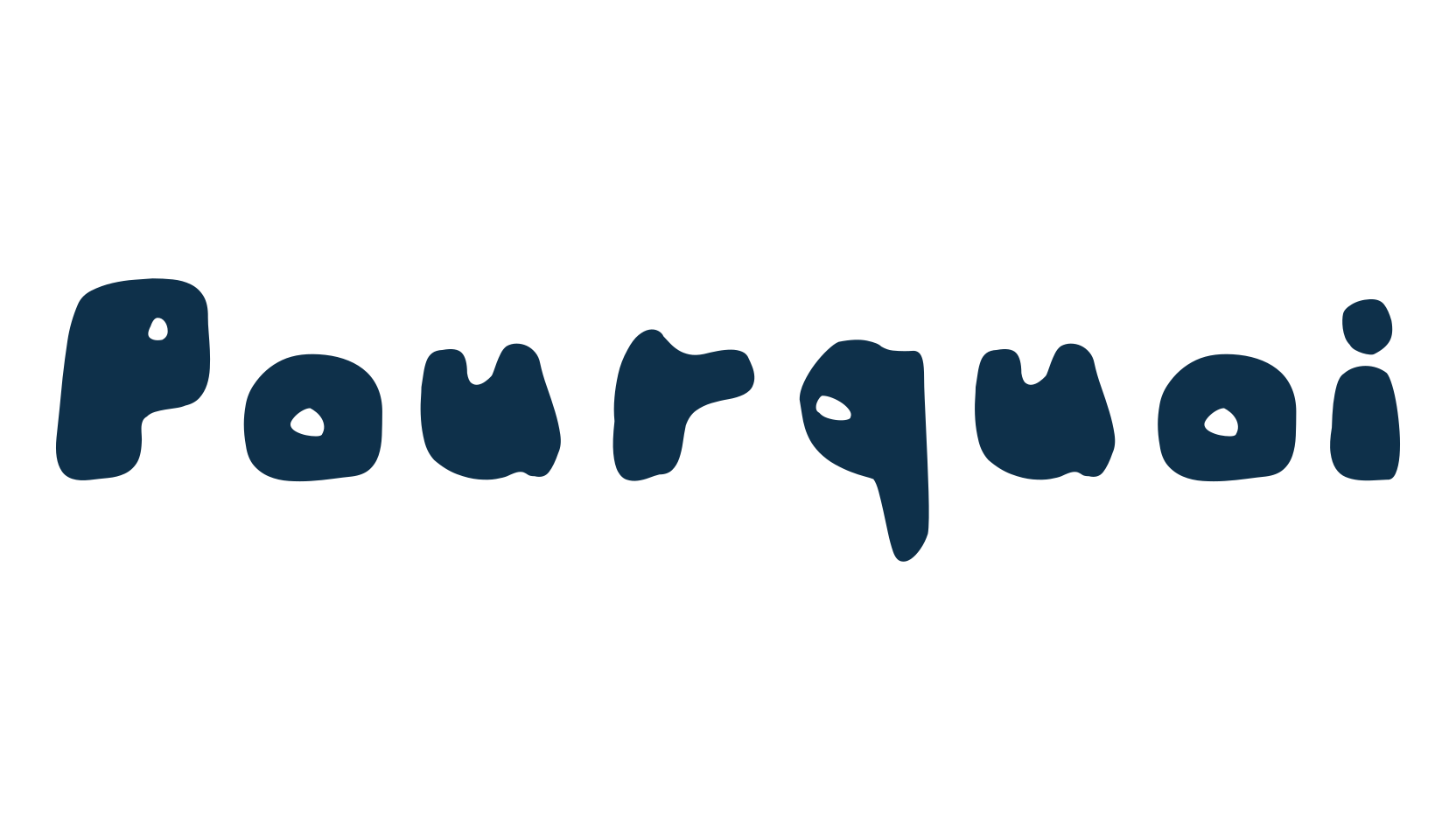 Pourquoi, eroded font preview