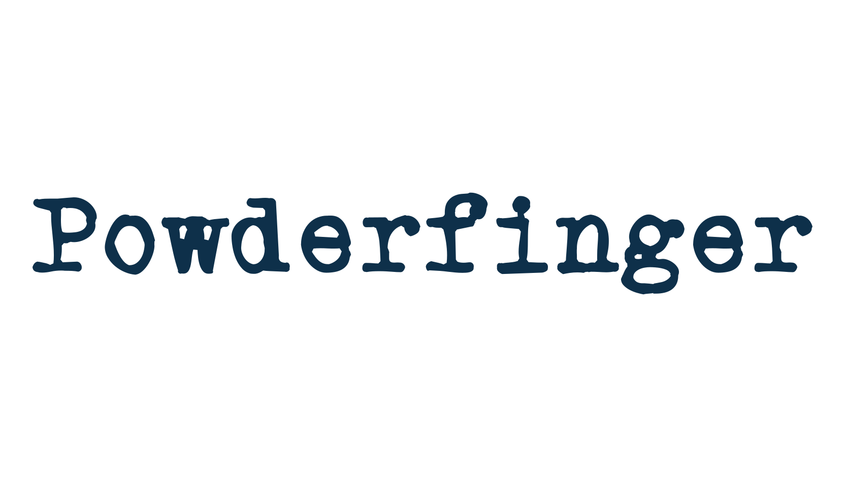 Powderfinger, fancy typewriter decorative font preview