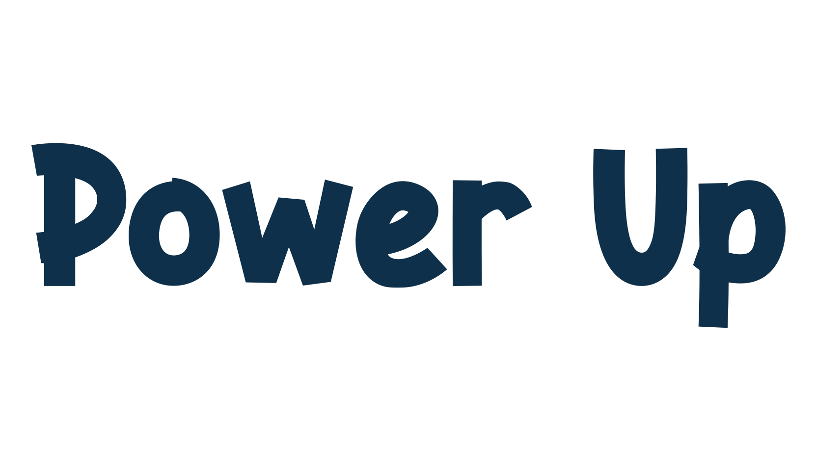 Power Up, cartoon font preview