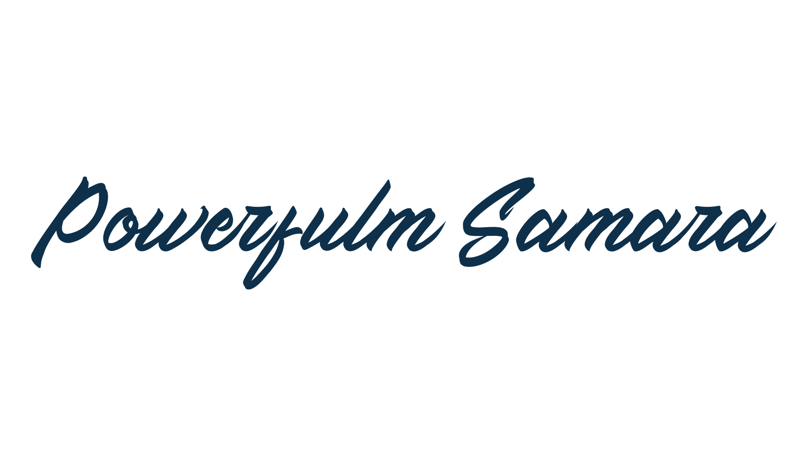 Powerfulm Samara, script brush fancy decorative calligraphy font preview