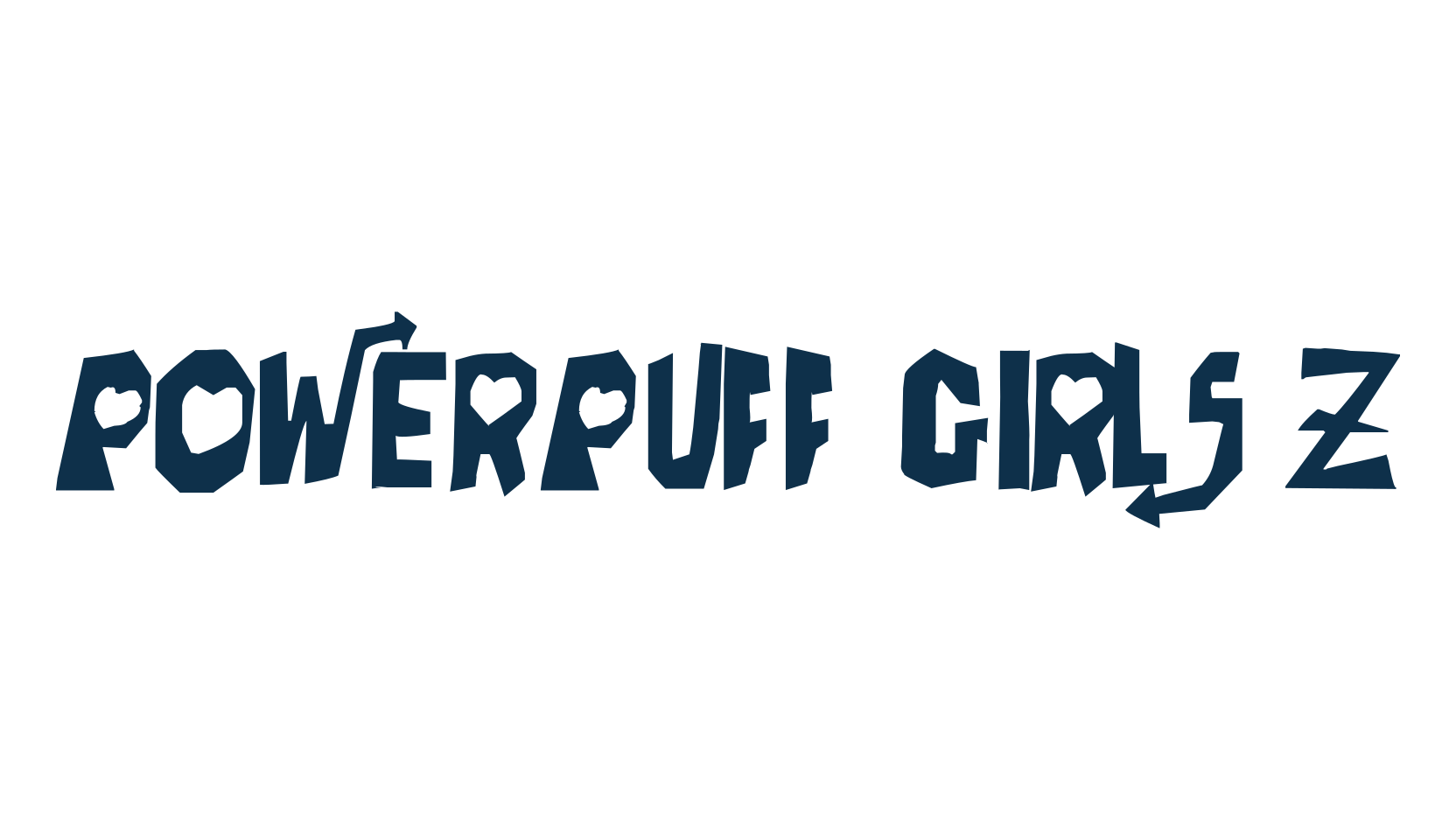 Powerpuff Girls Z, fancy cartoon decorative font preview