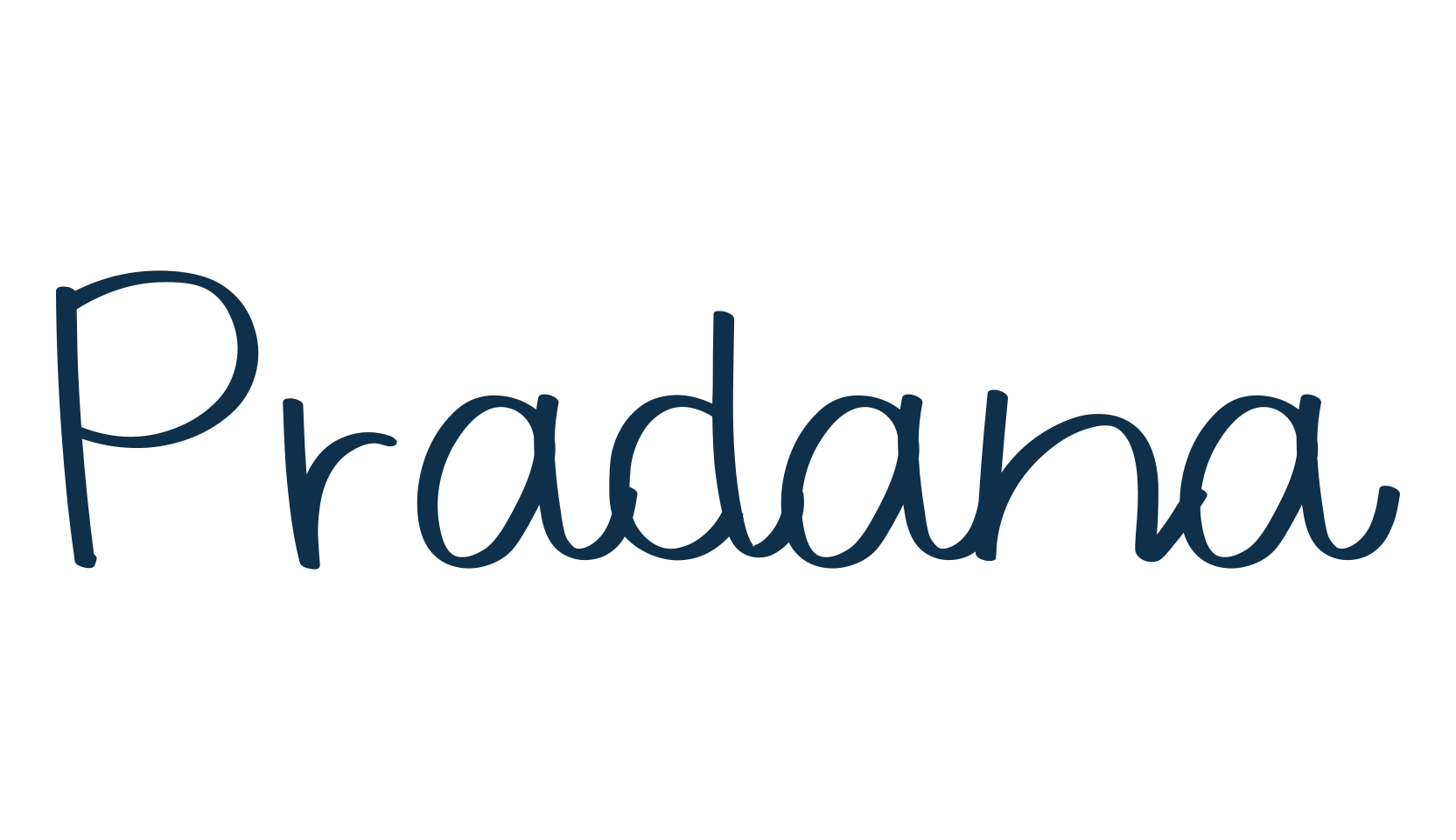 Pradana, script handwritten fancy decorative calligraphy font preview