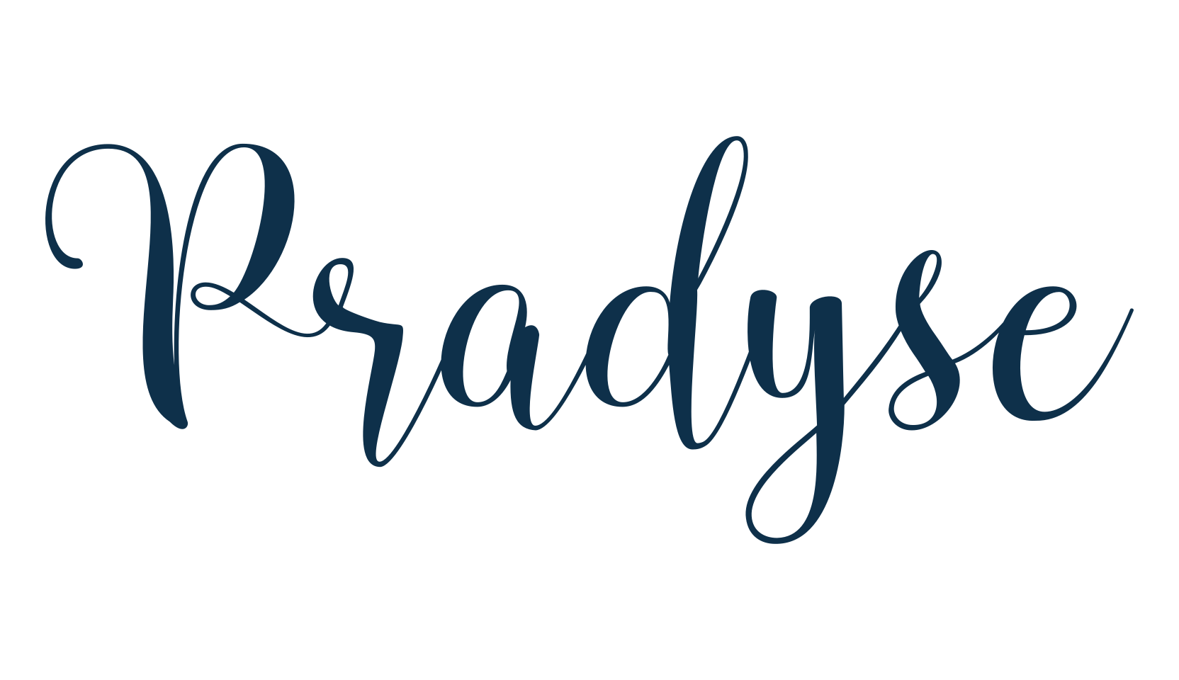 Pradyse, script calligraphy fancy decorative font preview