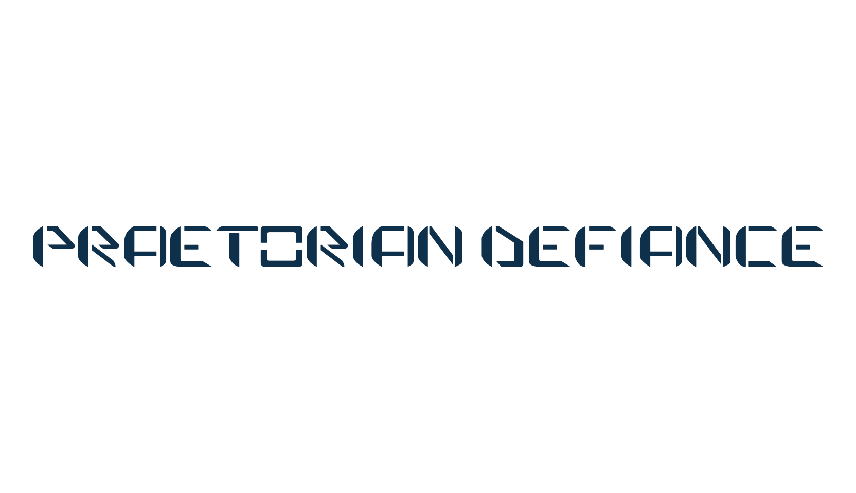 Praetorian Defiance, techno sci-fi font preview