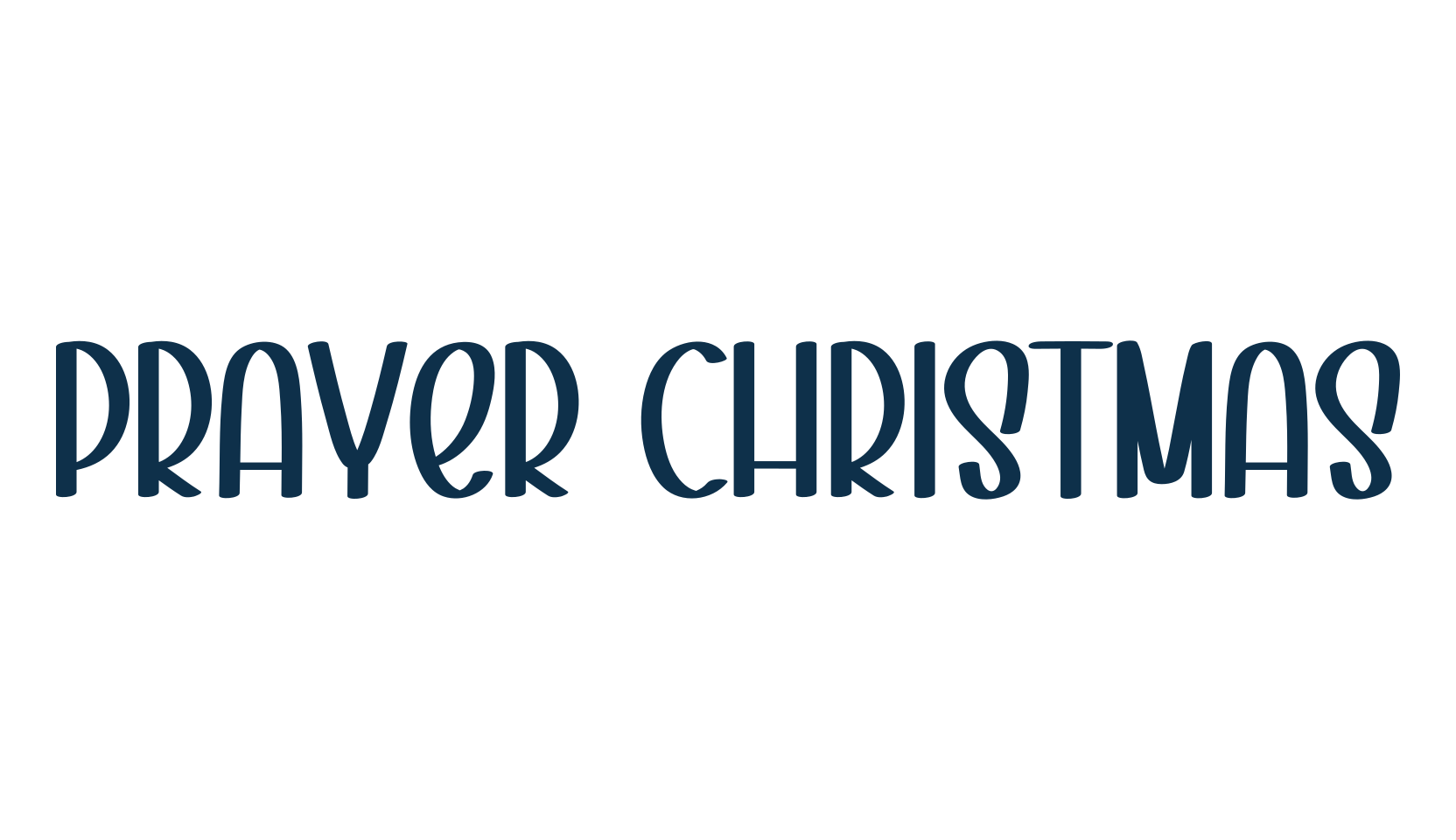 Prayer Christmas, fancy decorative font preview