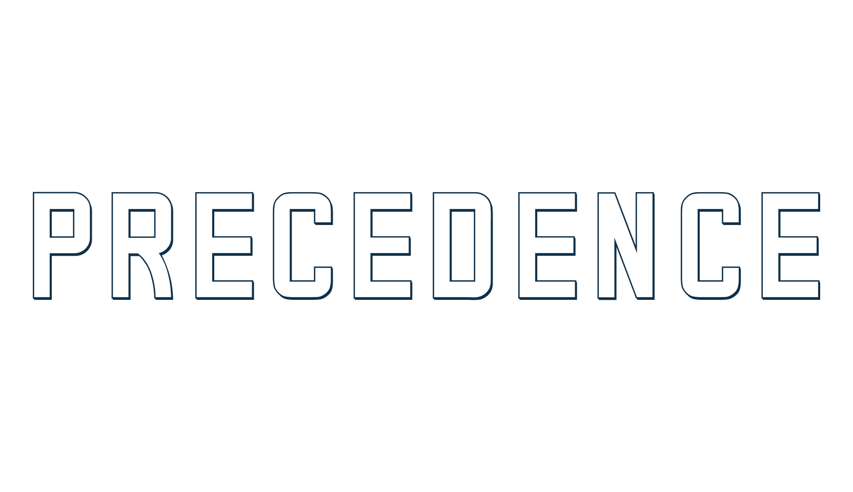 Precedence, sans serif font preview