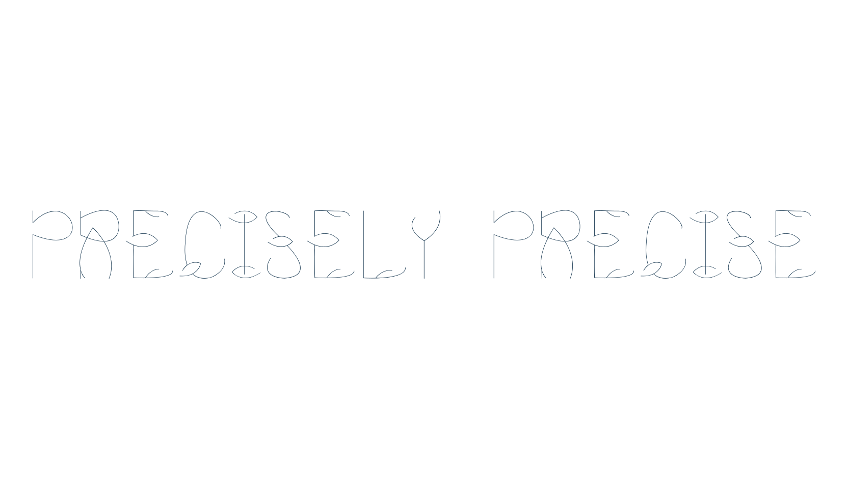 Precisely Precise, various font preview