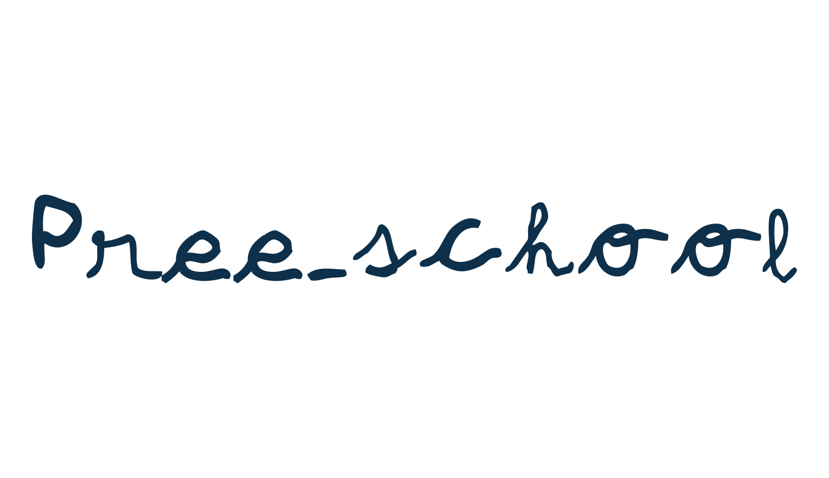 Pree-school, script handwritten fancy decorative calligraphy font preview
