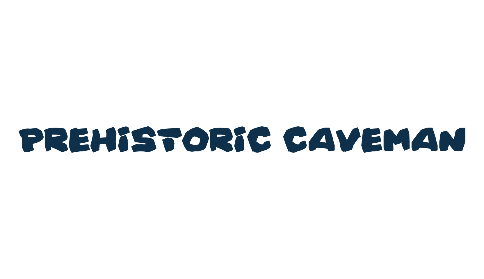 Prehistoric Caveman, fancy cartoon decorative font preview
