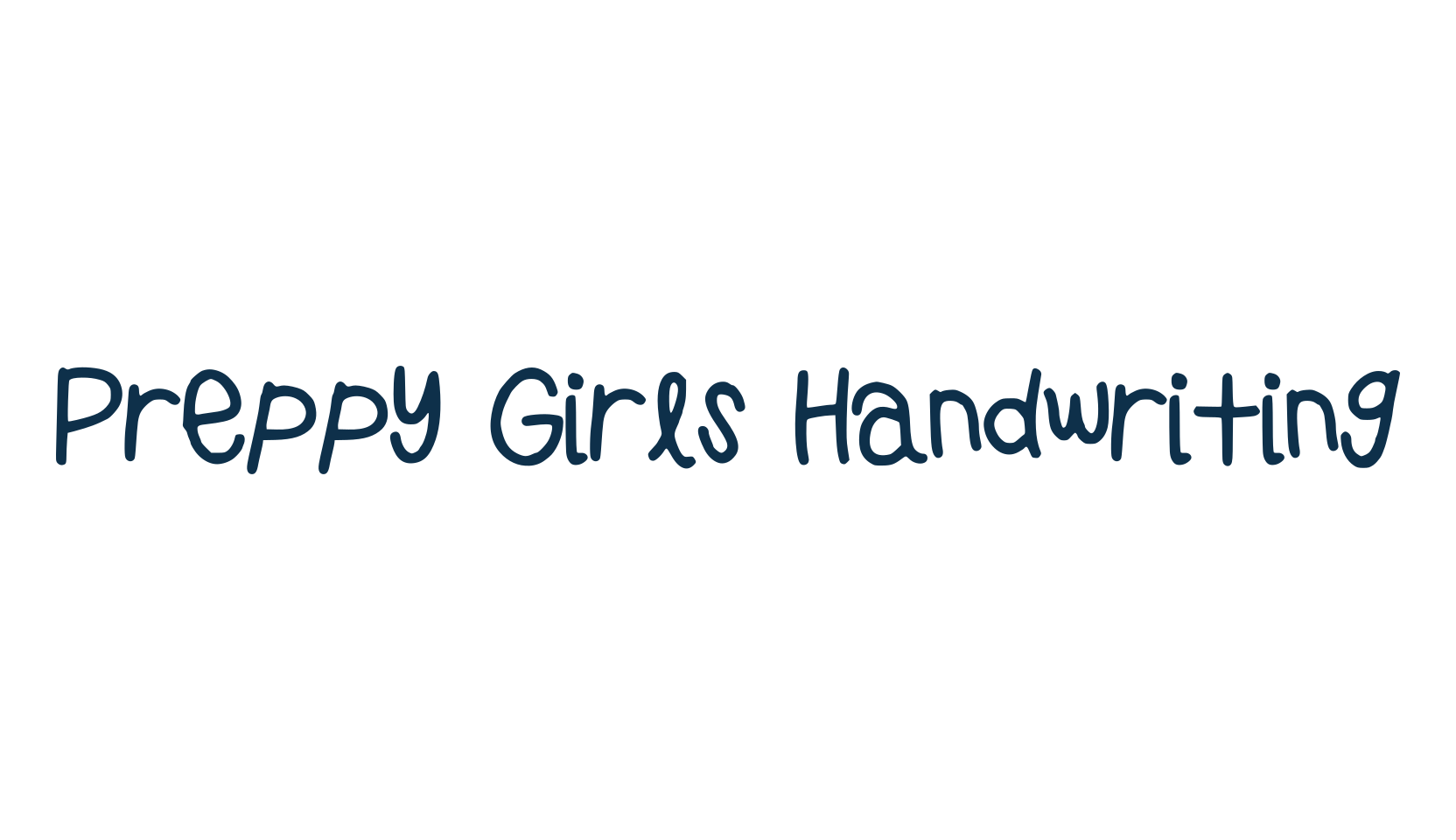 Preppy Girls Handwriting, script handwritten fancy decorative calligraphy font preview