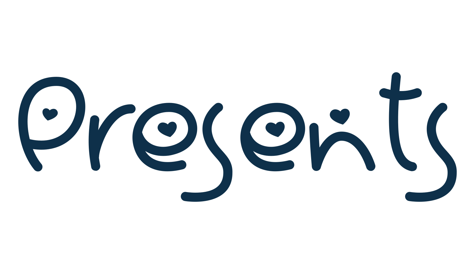 Presents, fancy decorative font preview