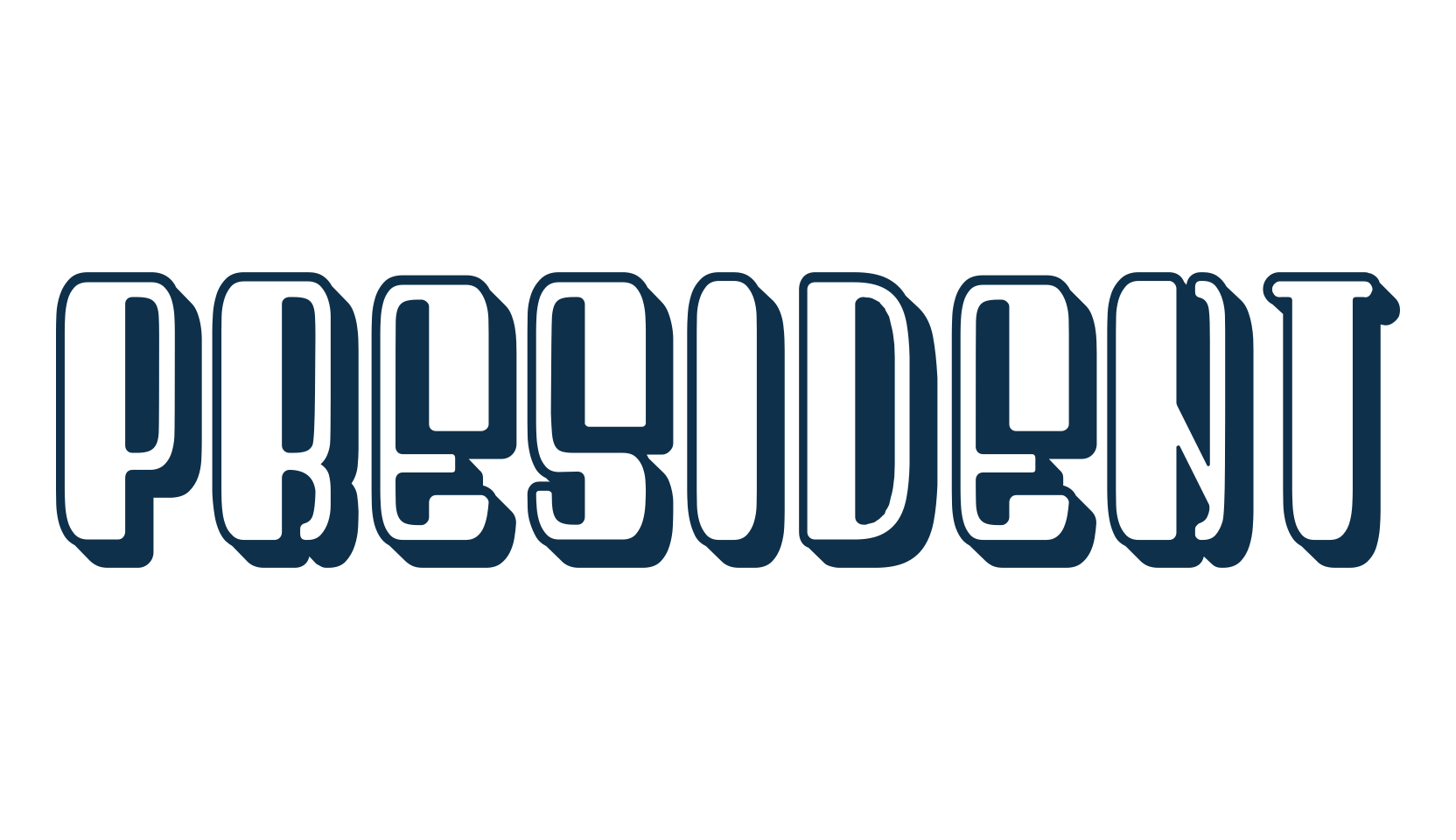 President, fancy retro decorative font preview