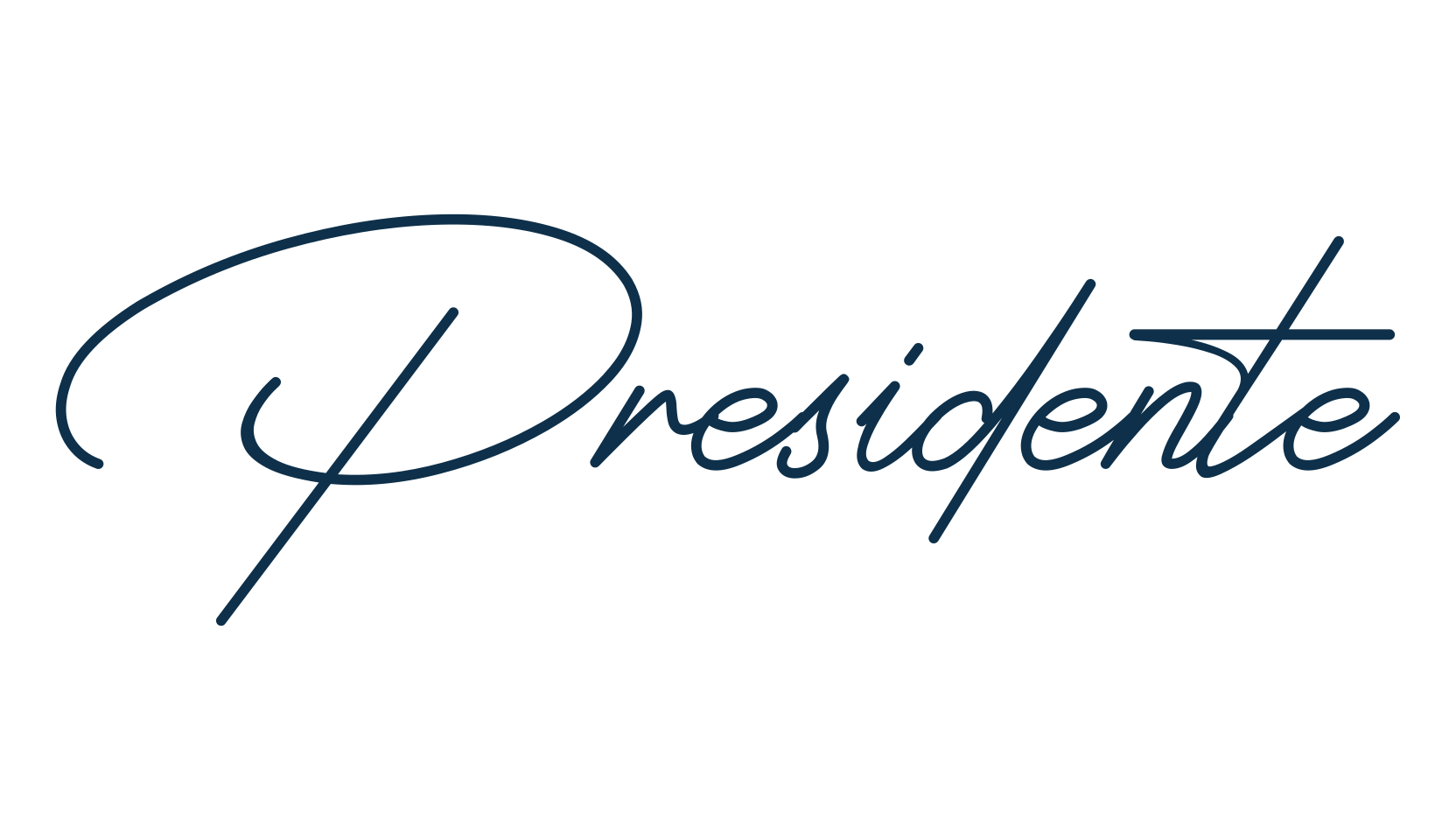 Presidente, handwriting font preview