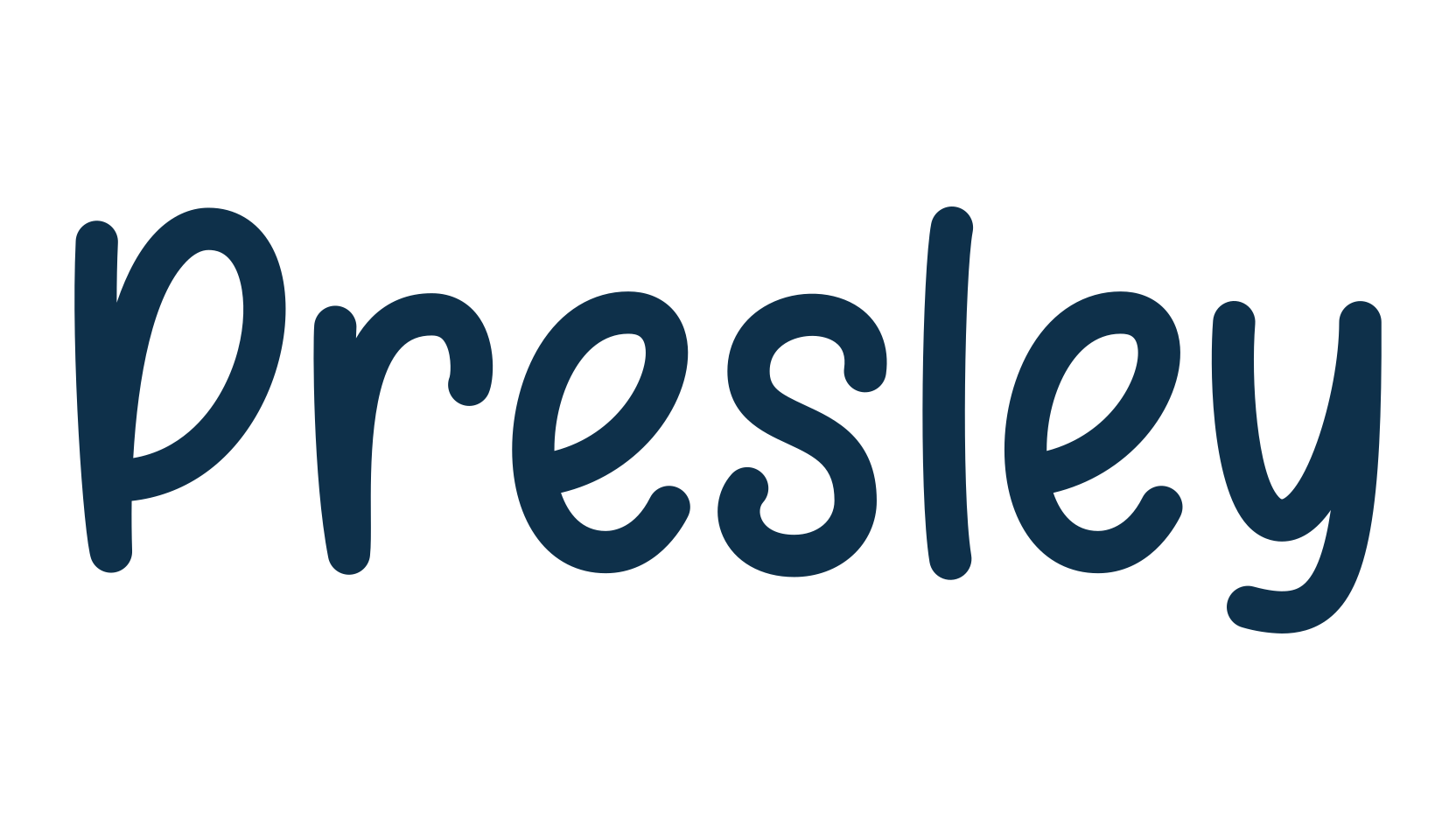 Presley, handwriting font preview