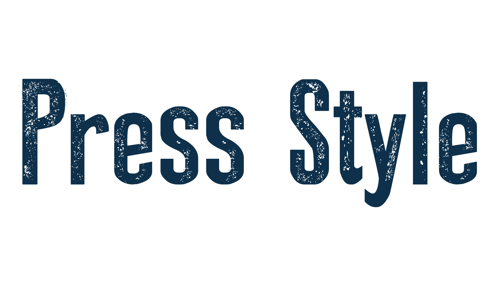 Press Style, fancy eroded decorative font preview