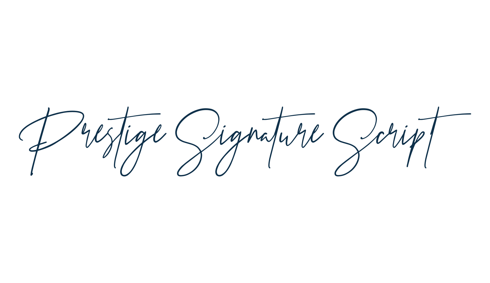Prestige Signature Script, script handwritten fancy decorative calligraphy font preview