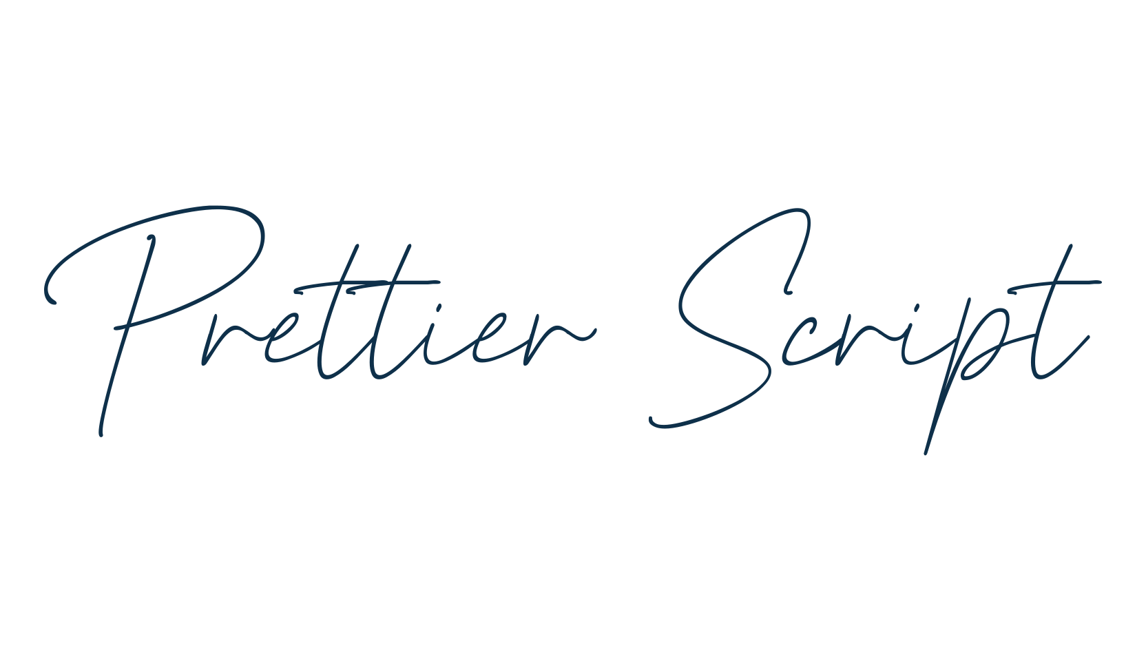 Prettier Script, handwriting font preview