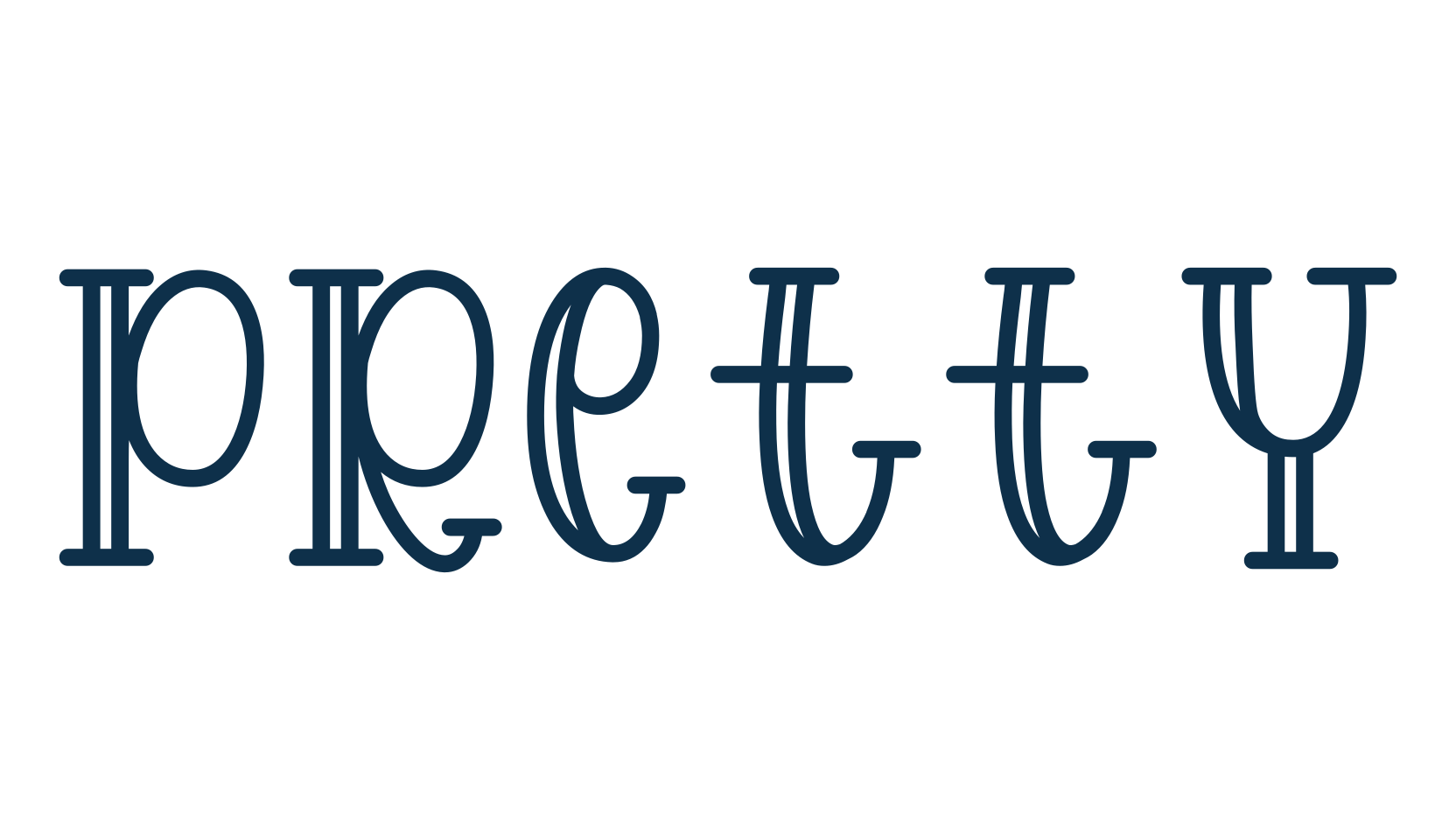 Pretty, fancy various decorative font preview