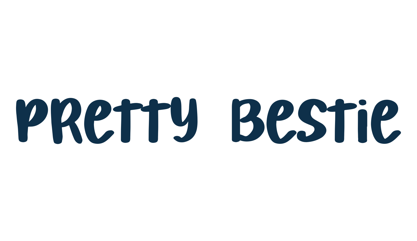 Pretty Bestie, script handwritten fancy decorative calligraphy font preview