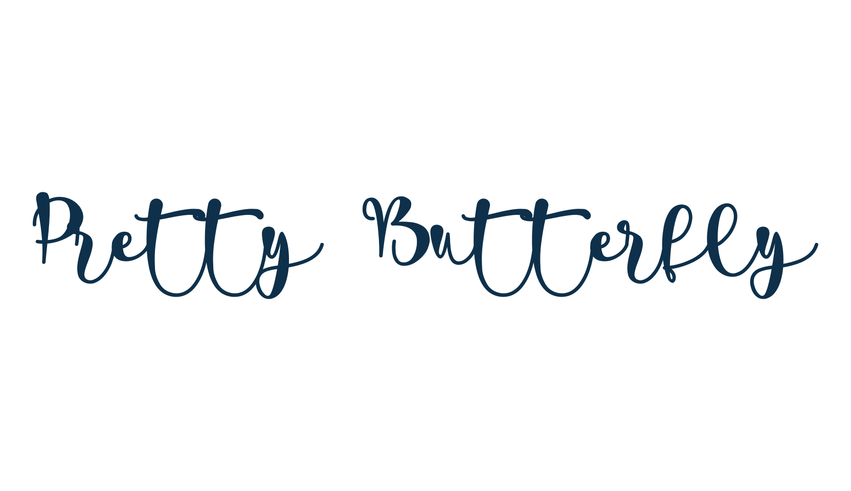 Pretty Butterfly, fancy various decorative script calligraphy font preview