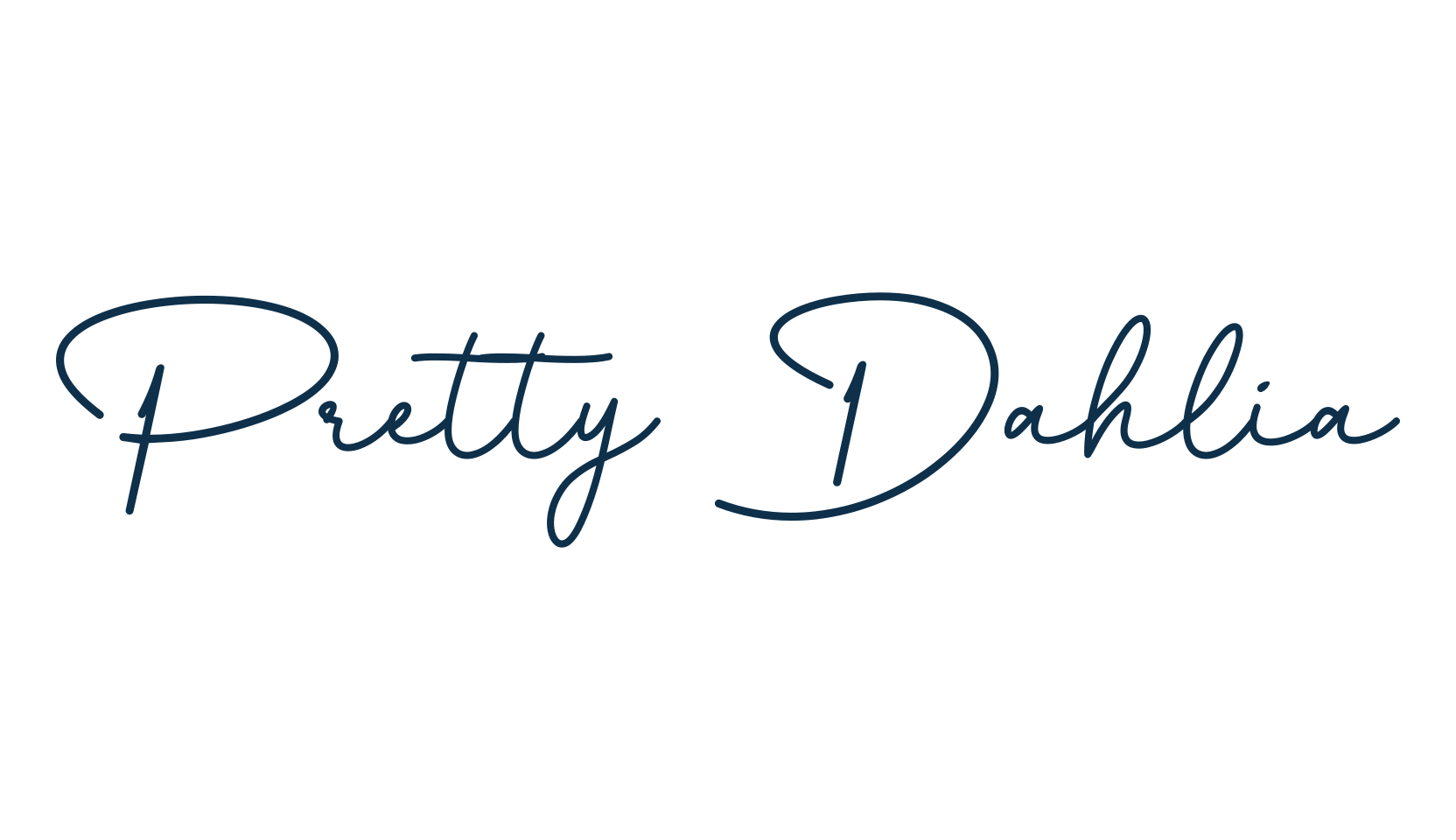 Pretty Dahlia, handwriting font preview