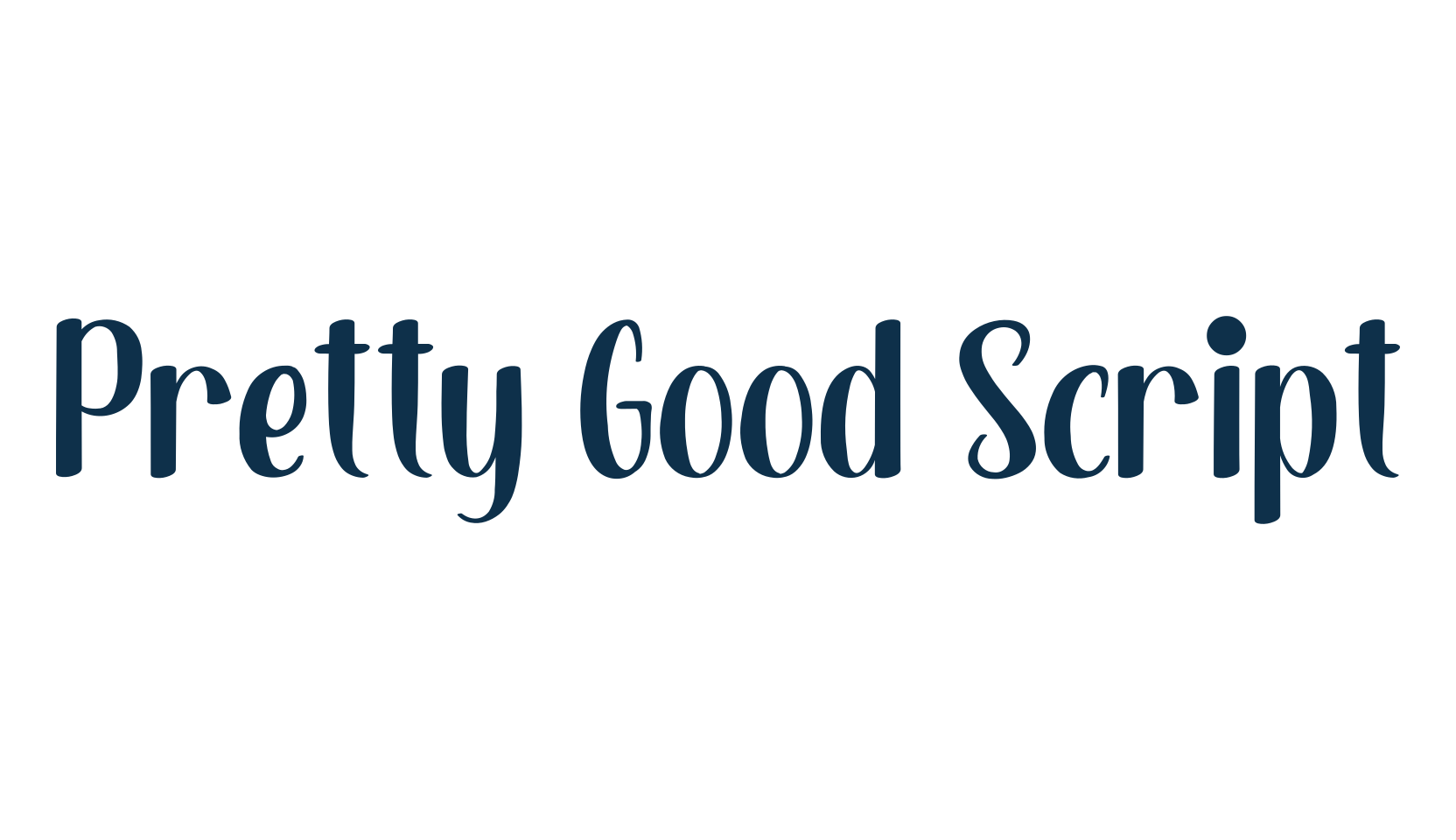 Pretty Good Script, calligraphy font preview