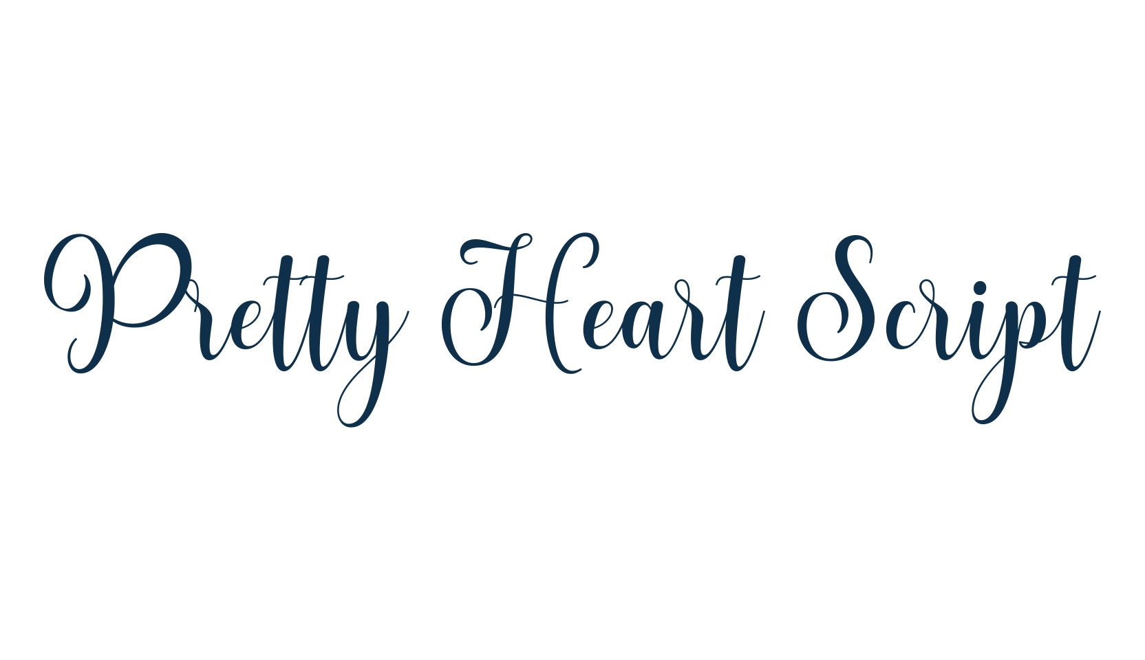 Pretty Heart Script, script calligraphy fancy decorative font preview