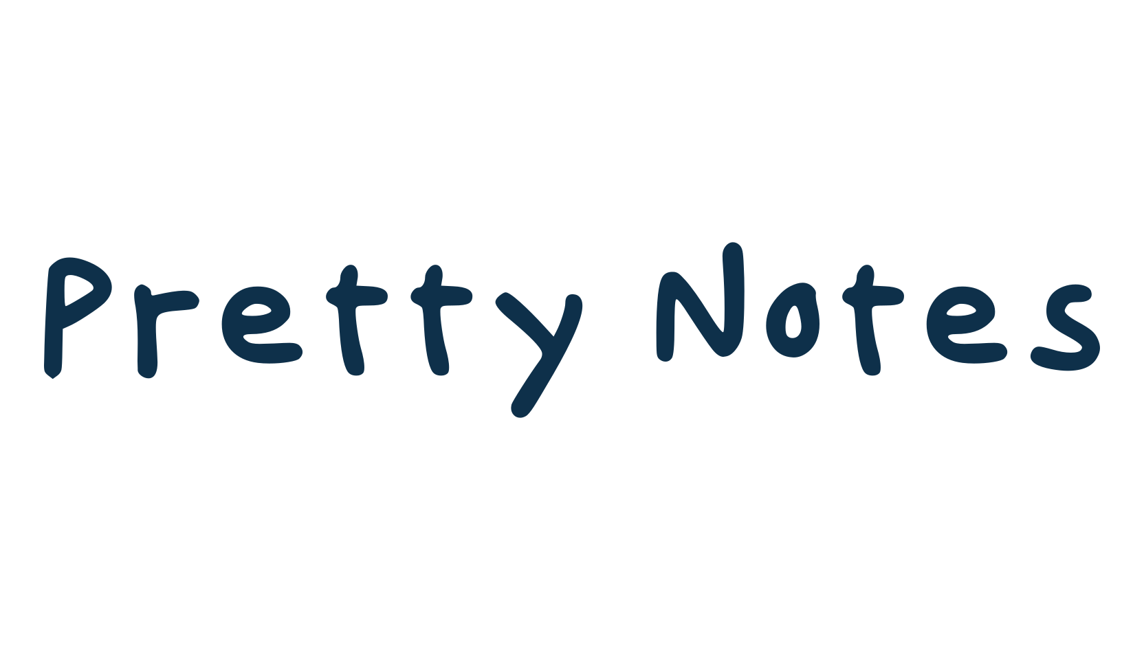 Pretty Notes, handwriting font preview