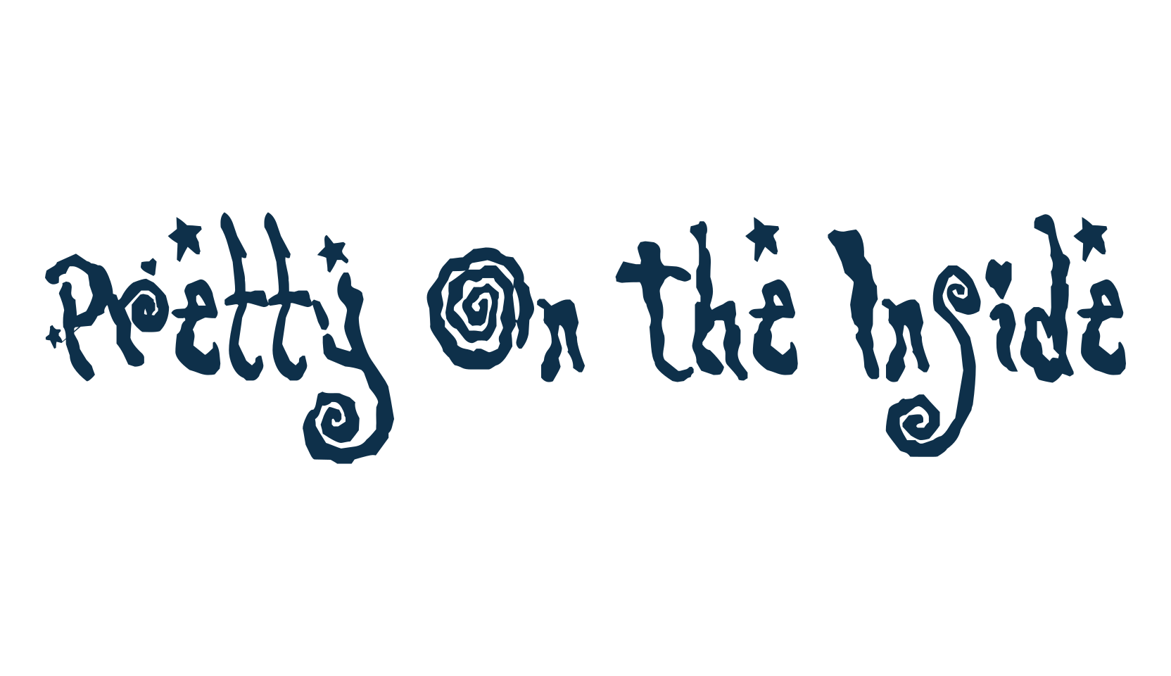 Pretty On The Inside, curly font preview