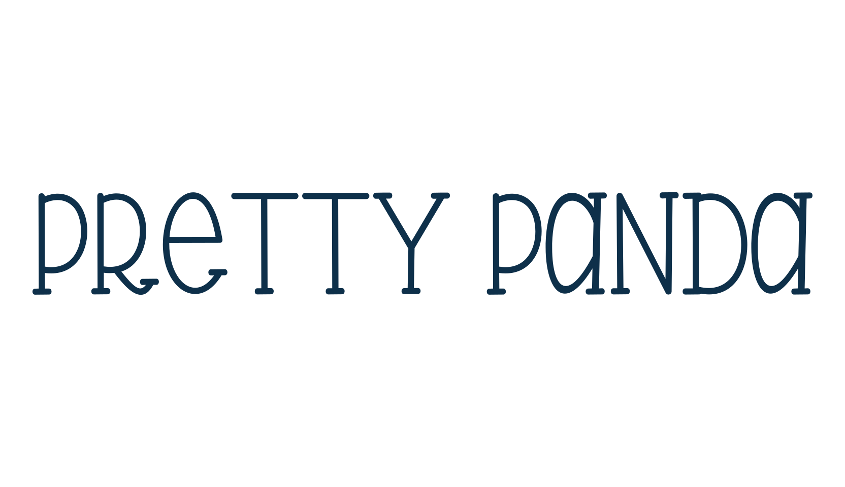 Pretty Panda, cartoon font preview