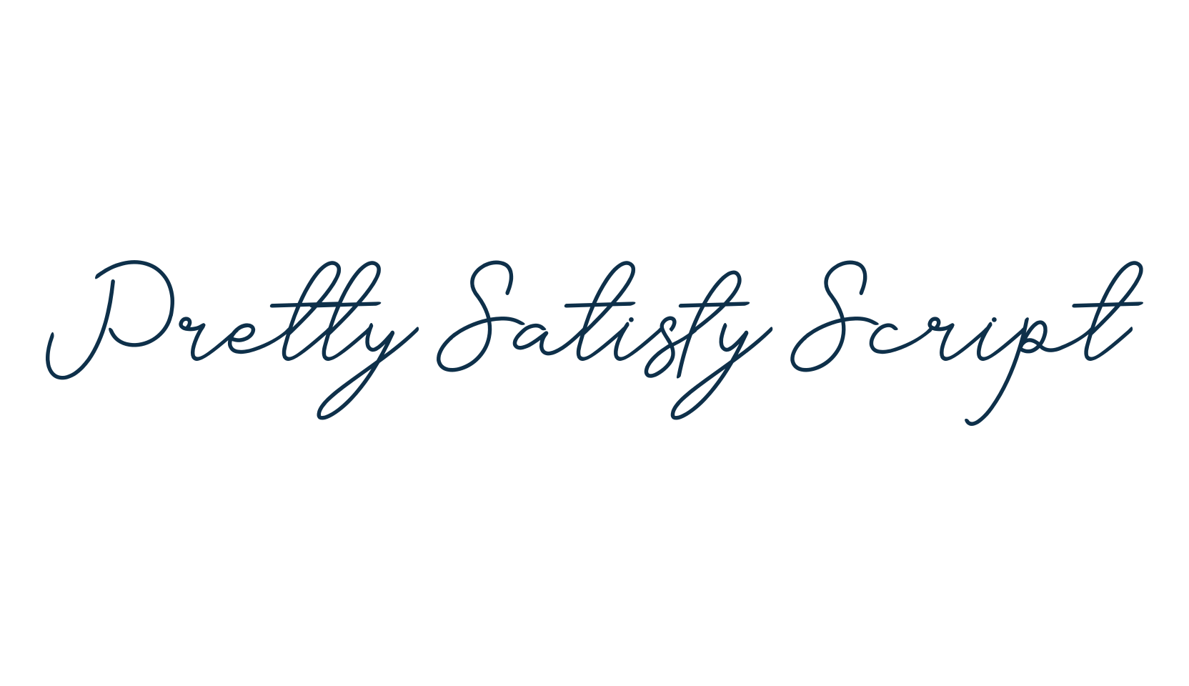 Pretty Satisfy Script, script handwritten fancy decorative calligraphy font preview