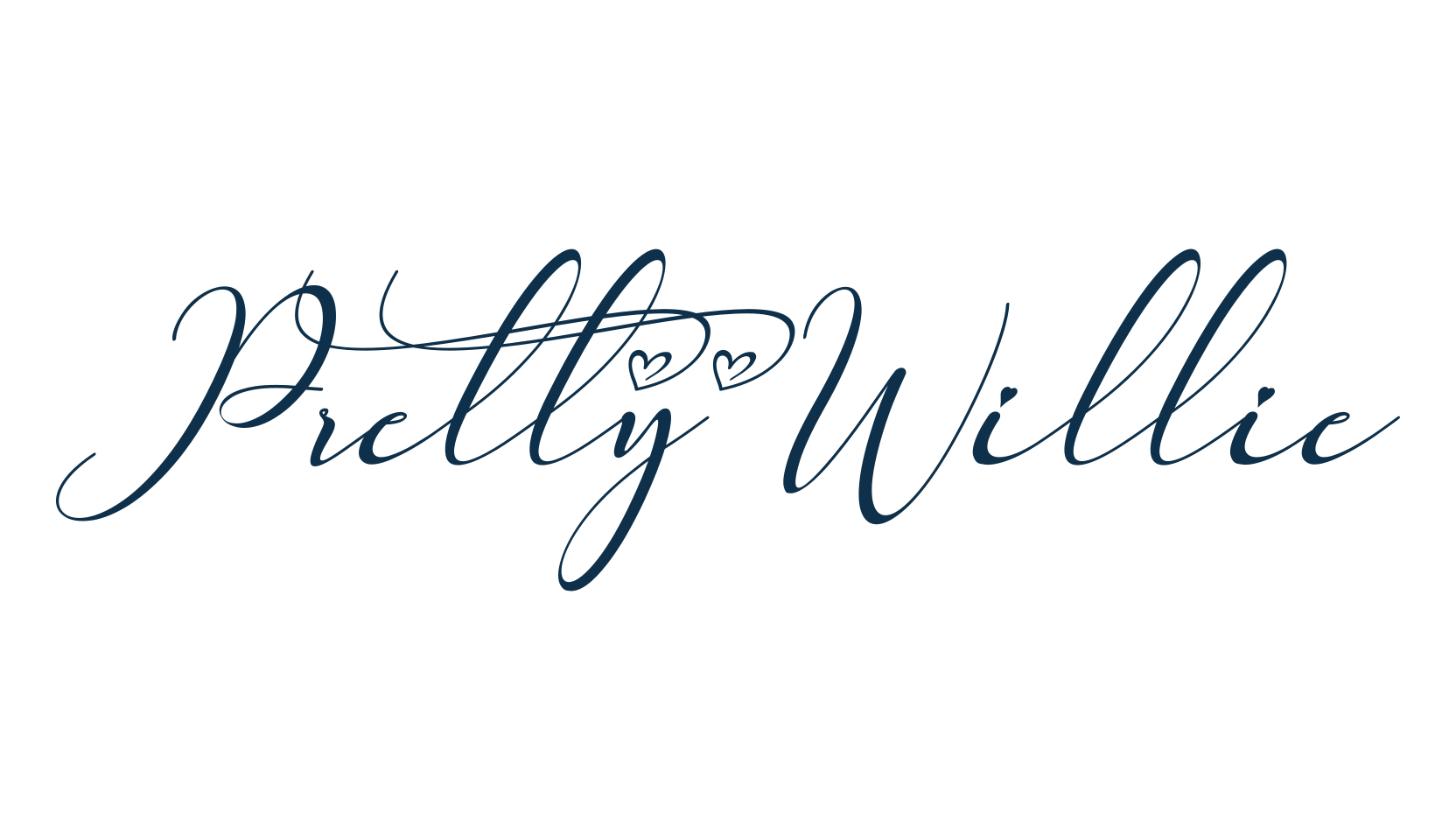 Pretty Willie, calligraphy font preview