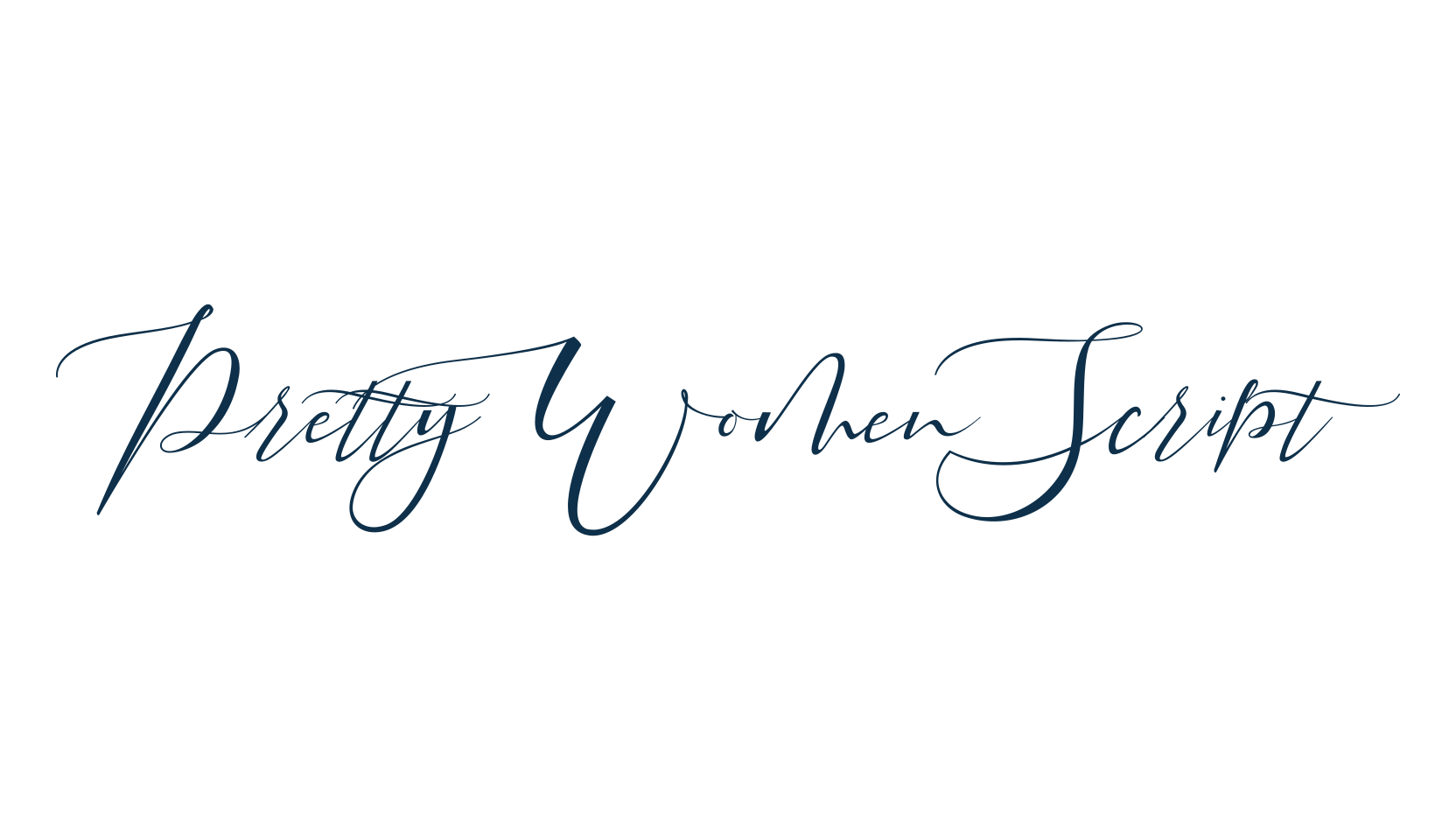 Pretty Women Script, calligraphy font preview