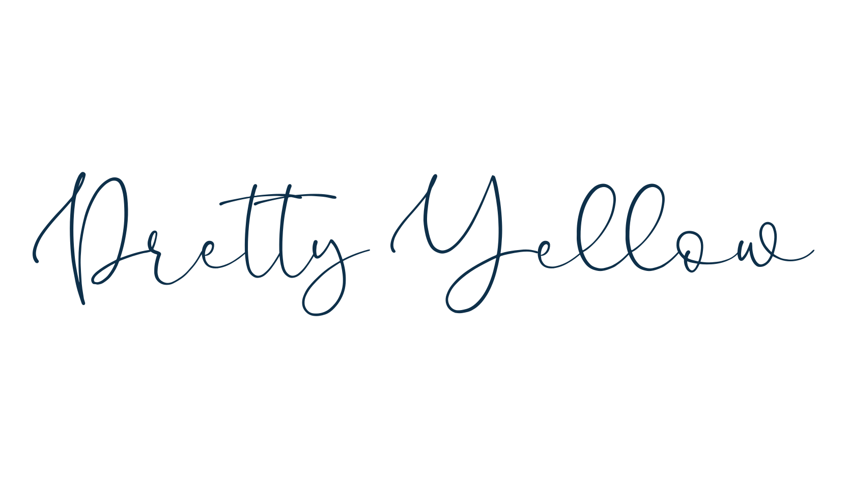 Pretty Yellow, script calligraphy fancy decorative font preview