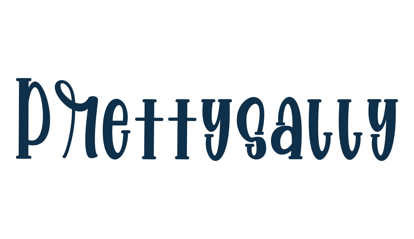 Prettysally, cartoon font preview