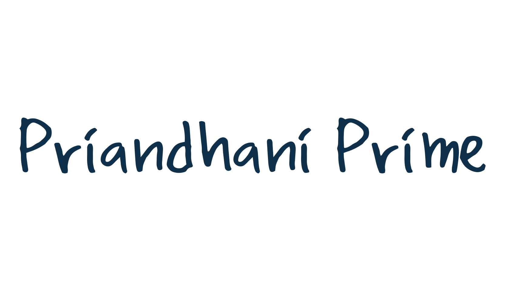 Priandhani Prime, script handwritten fancy decorative calligraphy font preview