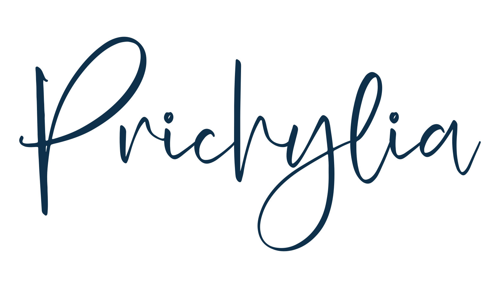 Prichylia, script handwritten fancy decorative calligraphy font preview