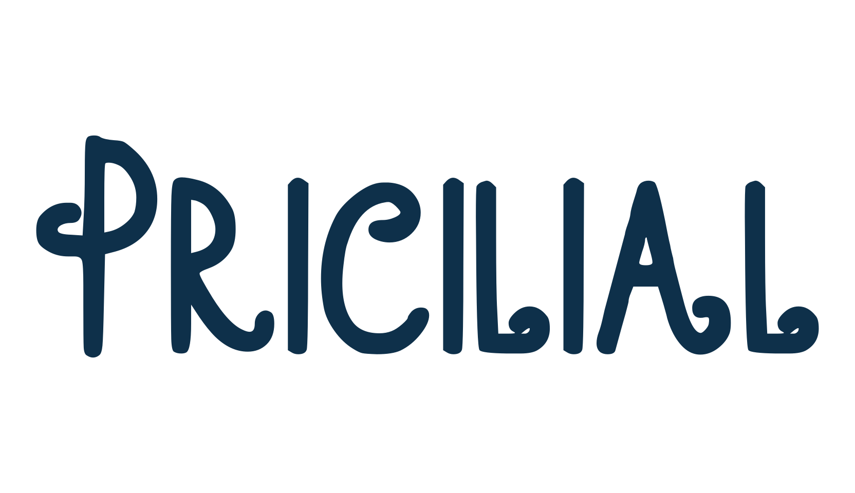 Pricilial, fancy various decorative font preview